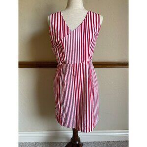Modcloth x Ixia Candy is Dandy Red White Striped Beachy Coastal Mod Retro Pinup